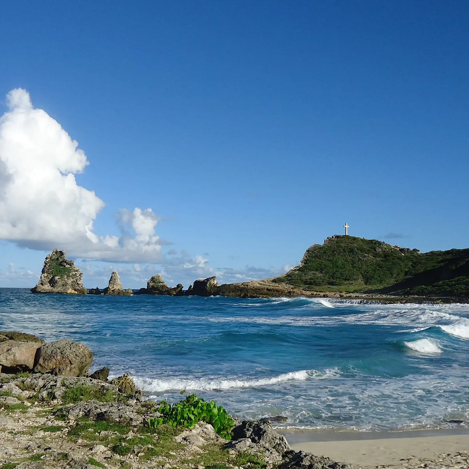 Wandere zum Vulkan Soufrière auf der Karibikinsel Guadeloupe